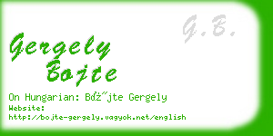 gergely bojte business card